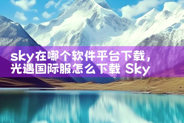 sky在哪个软件平台下载